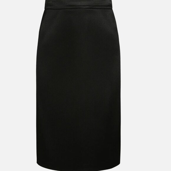 【送料&関税込】Givenchy Black Viscose Blend Skirt Givenchy Black Viscose Fitted Skirt with Zipper Detail